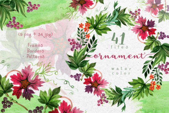 Autumn Ornament Watercolor Leaves Set: A Versatile Illustration for Seasonal Branding