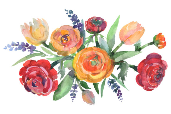 Bouquet Floral Waltz Watercolor: A Versatile Illustration for Local Branding