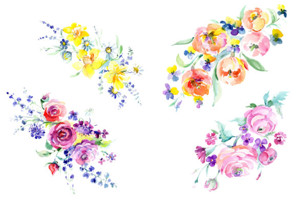 Bouquet Freshness Watercolor: A Natural Fit for Handmade Business Branding