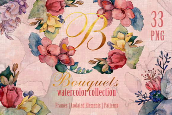 Bouquet Gifts of Nature Watercolor Illustrations