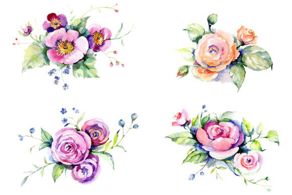 Exotic Bouquet Watercolor: A Versatile Illustration for Crafters