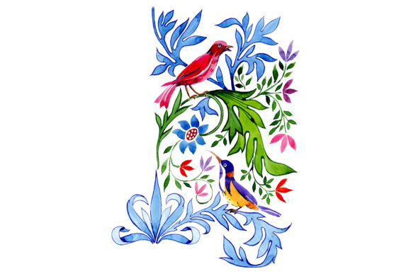 Floral Pattern Tenderness Watercolor for Local Business Illustrations