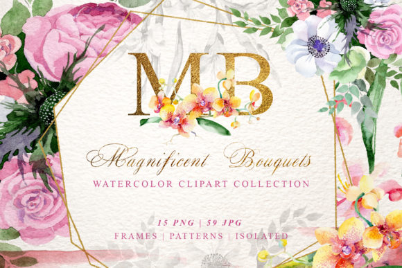 Magnificent Bouquets Watercolor: A Versatile Illustration for Content Creators
