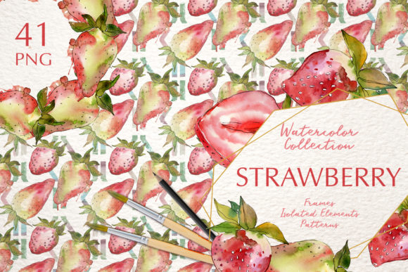 Strawberry Paradise Watercolor: A Versatile Illustration for Creative Projects