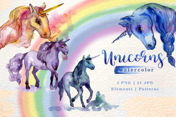 Unicorn Watercolor: A Magical Graphic Design Asset for Crafters