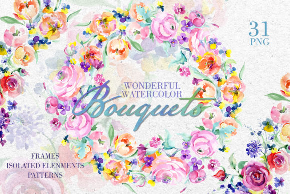 Wonderful Bouquets Watercolor: A Designer’s Review of a Versatile Illustration Asset